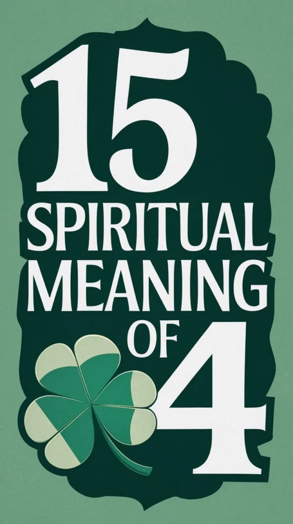 15 Spiritual Meaning of 4: A Number of Stability and Structure