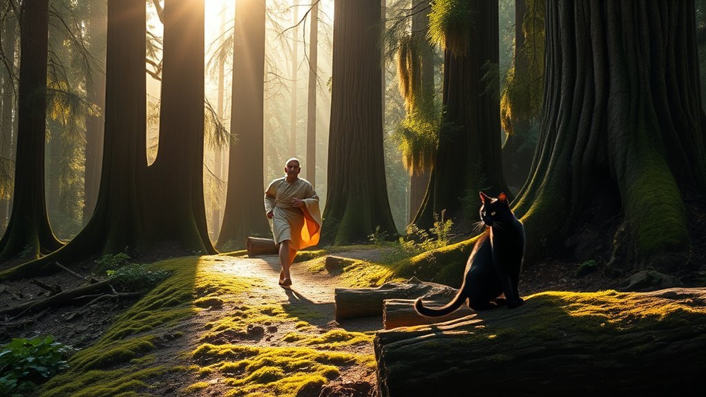 running from cat signifies spiritual awakening