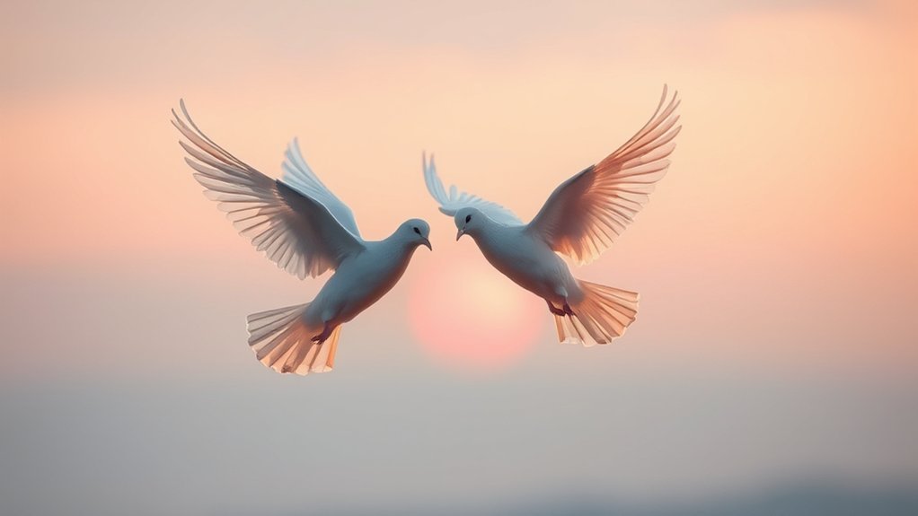 doves symbolize sacred peace