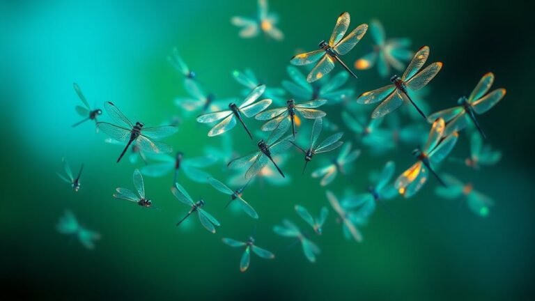 dragonfly swarm signifies transformation